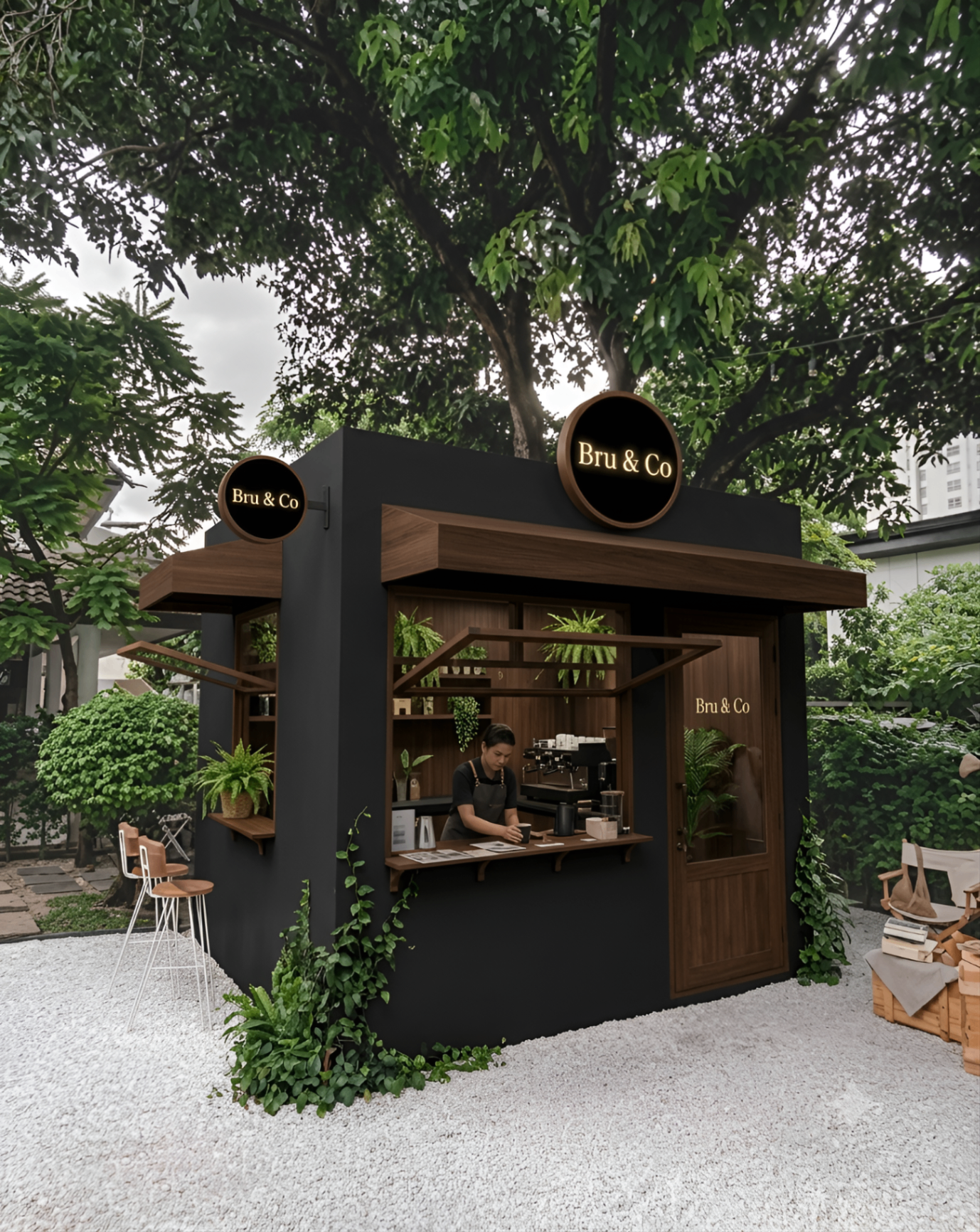 Bru & Co garden pod — after