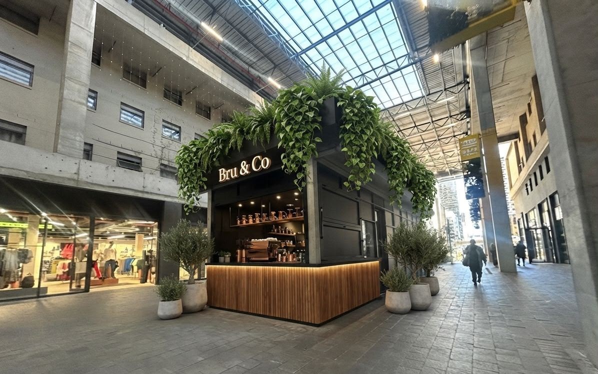 Bru & Co atrium kiosk — after